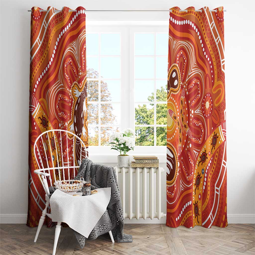 Aboriginal Goanna Art Window Curtain Native Australian Animals