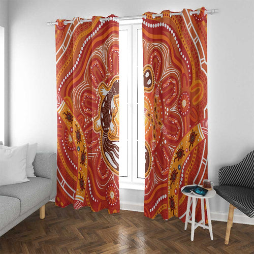 Aboriginal Goanna Art Window Curtain Native Australian Animals
