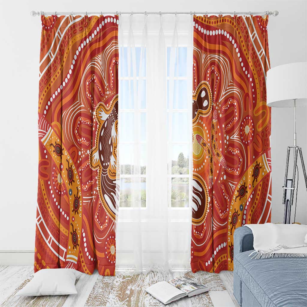 Aboriginal Goanna Art Window Curtain Native Australian Animals