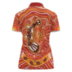 Aboriginal Goanna Art Women Polo Shirt Native Australian Animals