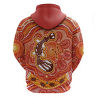 Aboriginal Goanna Art Zip Hoodie Native Australian Animals