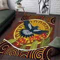 Aboriginal Magpies Dots Art Area Rug Native Australian Animals