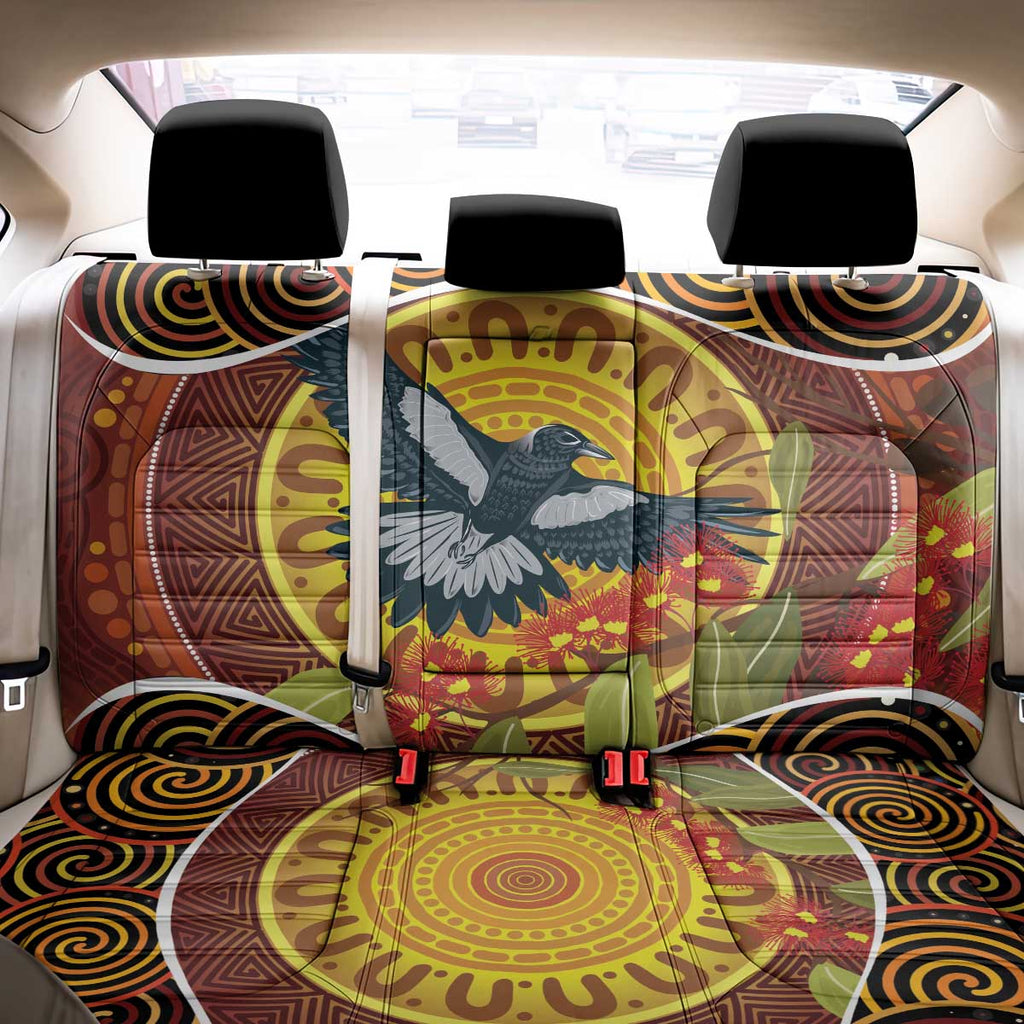 Aboriginal Magpies Dots Art Back Car Seat Cover Native Australian Animals