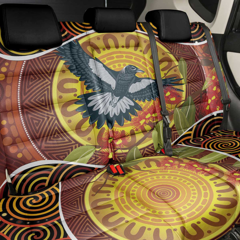 Aboriginal Magpies Dots Art Back Car Seat Cover Native Australian Animals