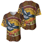 Aboriginal Magpies Dots Art Baseball Jersey Native Australian Animals