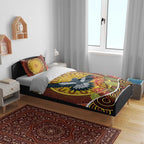 Aboriginal Magpies Dots Art Bedding Set Native Australian Animals