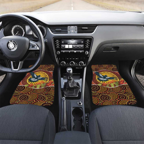 Aboriginal Magpies Dots Art Car Mats Native Australian Animals