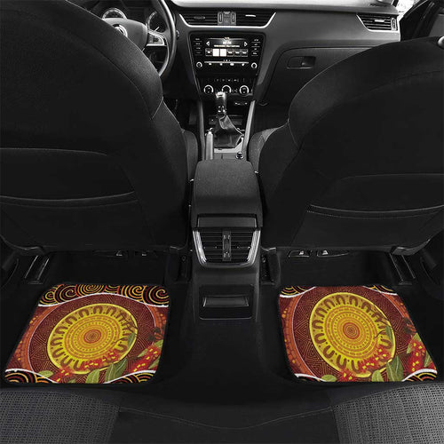 Aboriginal Magpies Dots Art Car Mats Native Australian Animals