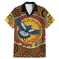 Aboriginal Magpies Dots Art Family Matching Mermaid Dress and Hawaiian Shirt Native Australian Animals