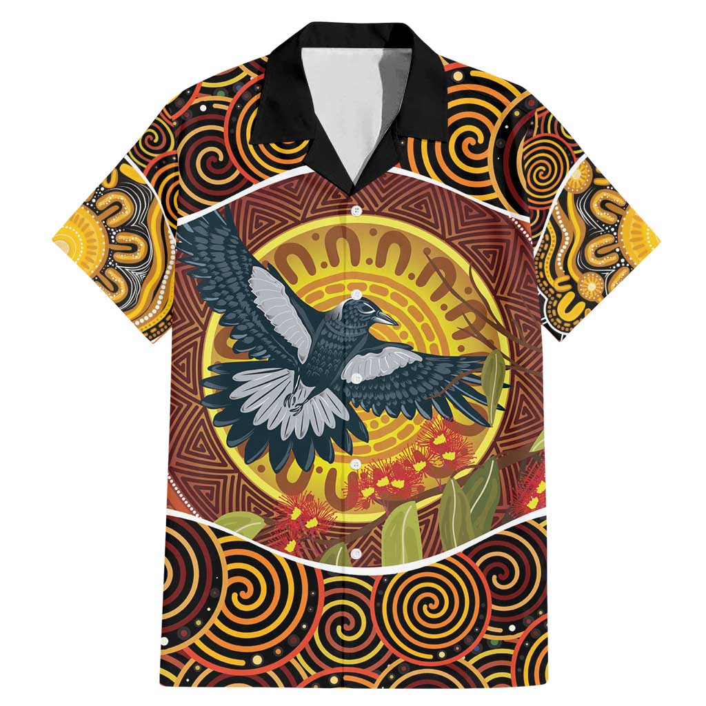 Aboriginal Magpies Dots Art Family Matching Mermaid Dress and Hawaiian Shirt Native Australian Animals