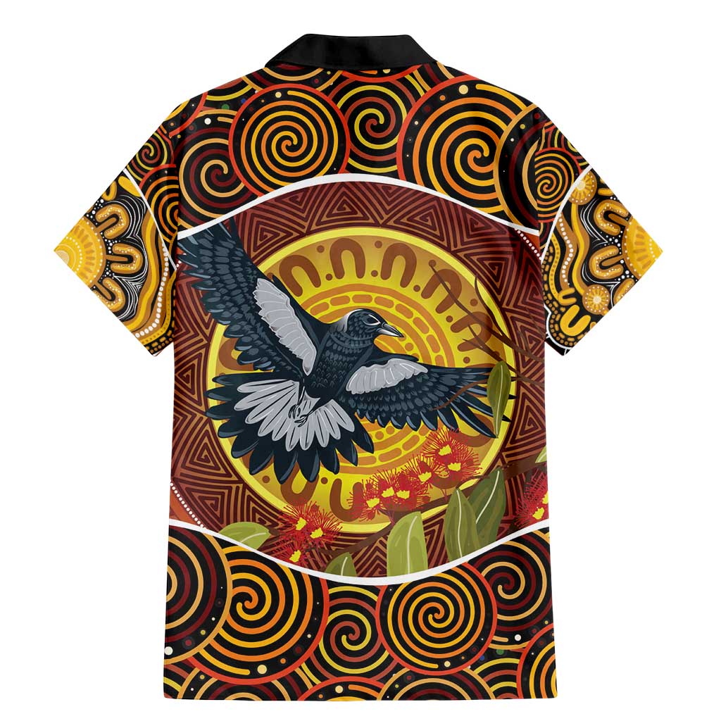 Aboriginal Magpies Dots Art Family Matching Mermaid Dress and Hawaiian Shirt Native Australian Animals