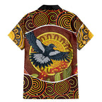 Aboriginal Magpies Dots Art Family Matching Mermaid Dress and Hawaiian Shirt Native Australian Animals