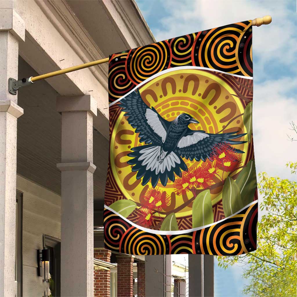 Aboriginal Magpies Dots Art Garden Flag Native Australian Animals