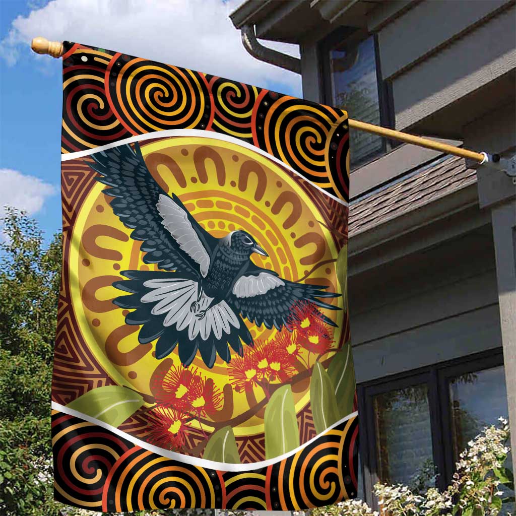 Aboriginal Magpies Dots Art Garden Flag Native Australian Animals