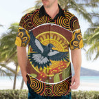 Aboriginal Magpies Dots Art Hawaiian Shirt Native Australian Animals