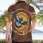Aboriginal Magpies Dots Art Hawaiian Shirt Native Australian Animals