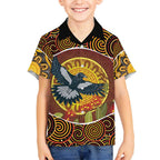 Aboriginal Magpies Dots Art Hawaiian Shirt Native Australian Animals
