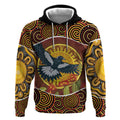 Aboriginal Magpies Dots Art Hoodie Native Australian Animals