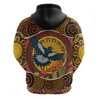 Aboriginal Magpies Dots Art Hoodie Native Australian Animals