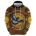 Aboriginal Magpies Dots Art Hoodie Native Australian Animals