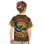 Aboriginal Magpies Dots Art Kid T Shirt Native Australian Animals