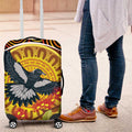 Aboriginal Magpies Dots Art Luggage Cover Native Australian Animals