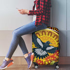 Aboriginal Magpies Dots Art Luggage Cover Native Australian Animals
