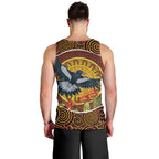 Aboriginal Magpies Dots Art Men Tank Top Native Australian Animals