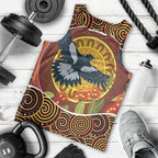 Aboriginal Magpies Dots Art Men Tank Top Native Australian Animals