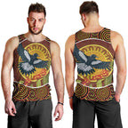 Aboriginal Magpies Dots Art Men Tank Top Native Australian Animals