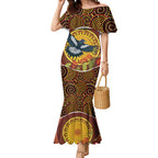 Aboriginal Magpies Dots Art Mermaid Dress Native Australian Animals