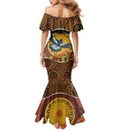 Aboriginal Magpies Dots Art Mermaid Dress Native Australian Animals