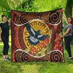 Aboriginal Magpies Dots Art Quilt Native Australian Animals