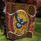 Aboriginal Magpies Dots Art Quilt Native Australian Animals