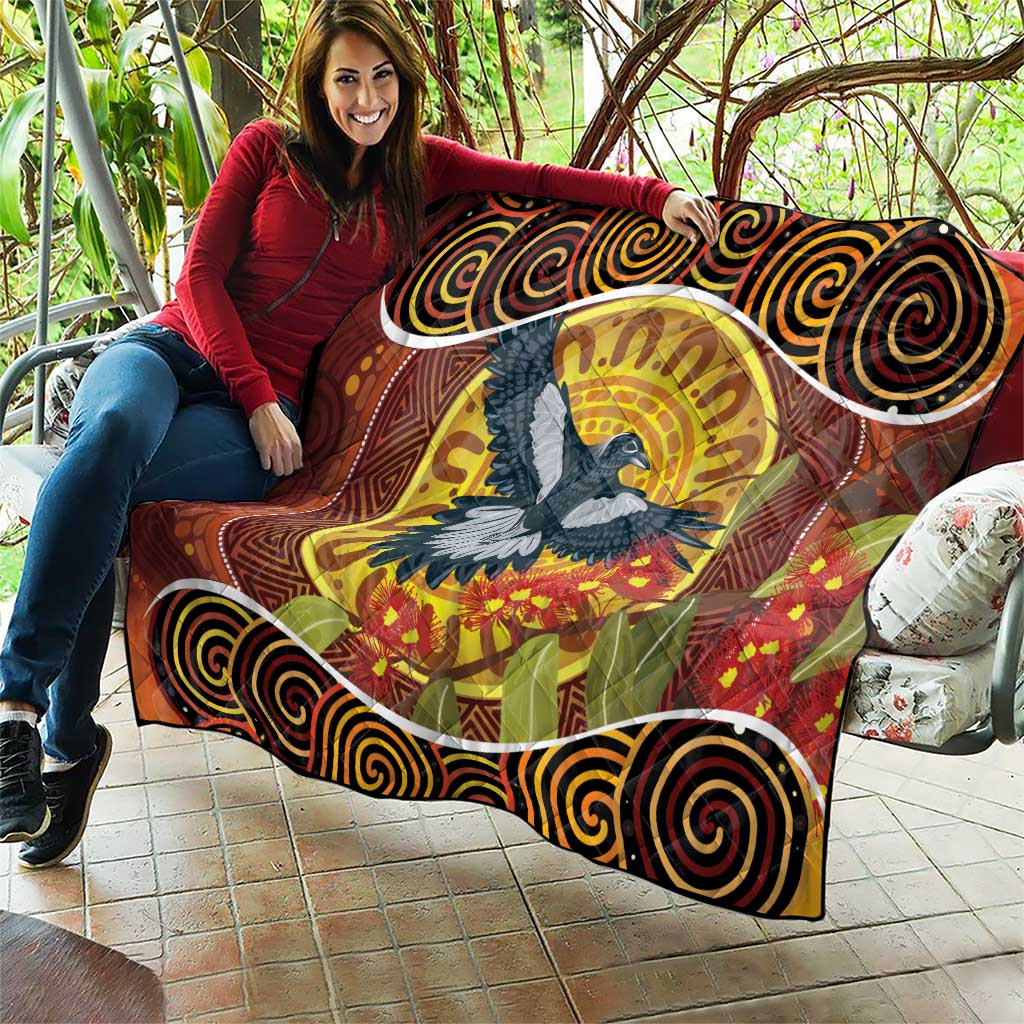 Aboriginal Magpies Dots Art Quilt Native Australian Animals