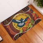 Aboriginal Magpies Dots Art Rubber Doormat Native Australian Animals