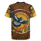 Aboriginal Magpies Dots Art Rugby Jersey Native Australian Animals