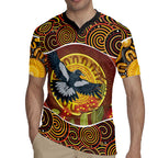 Aboriginal Magpies Dots Art Rugby Jersey Native Australian Animals