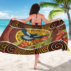 Aboriginal Magpies Dots Art Sarong Native Australian Animals