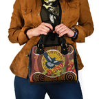 Aboriginal Magpies Dots Art Shoulder Handbag Native Australian Animals