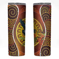 Aboriginal Magpies Dots Art Skinny Tumbler Native Australian Animals