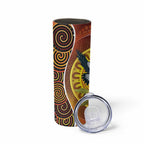 Aboriginal Magpies Dots Art Skinny Tumbler Native Australian Animals