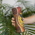 Aboriginal Magpies Dots Art Skinny Tumbler Native Australian Animals