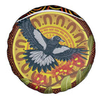 Aboriginal Magpies Dots Art Spare Tire Cover Native Australian Animals