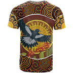 Aboriginal Magpies Dots Art T Shirt Native Australian Animals