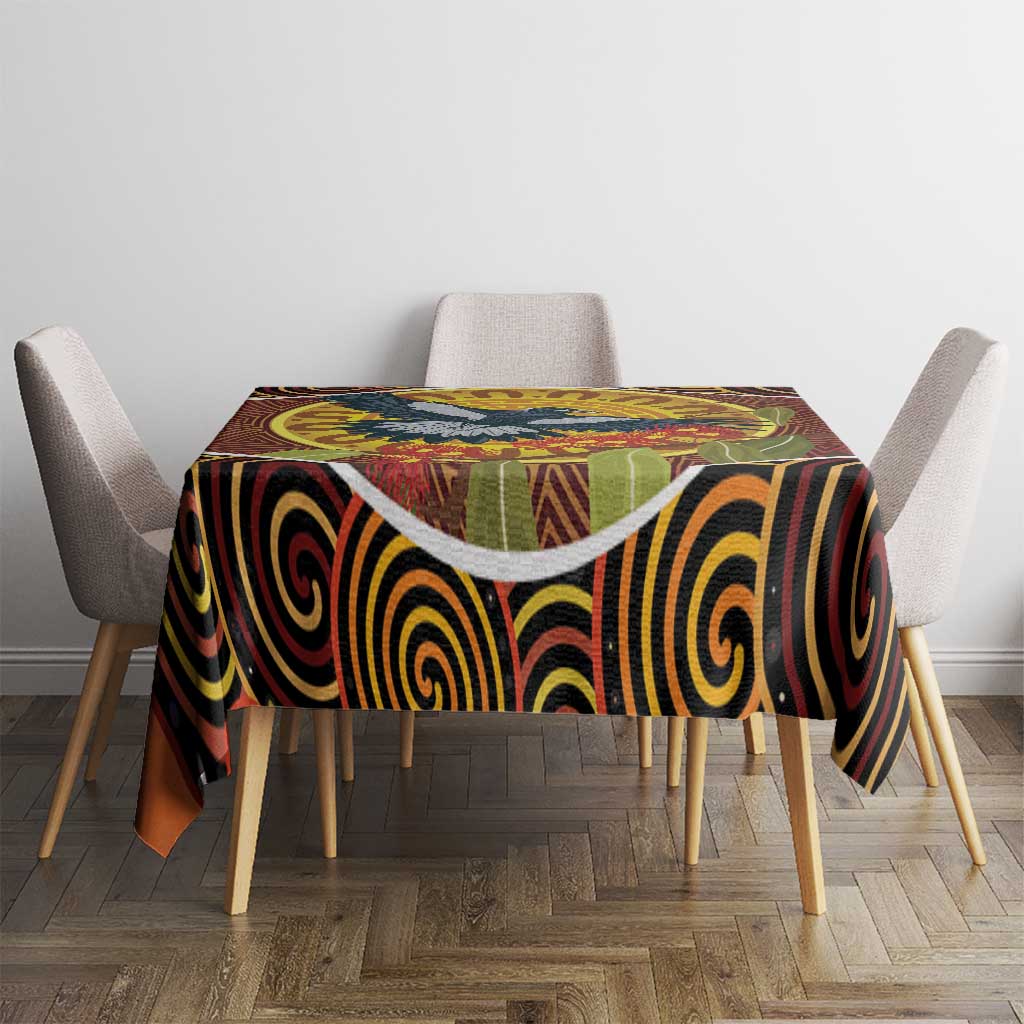 Aboriginal Magpies Dots Art Tablecloth Native Australian Animals