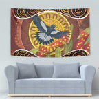 Aboriginal Magpies Dots Art Tapestry Native Australian Animals