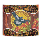 Aboriginal Magpies Dots Art Tapestry Native Australian Animals