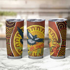 Aboriginal Magpies Dots Art Tumbler Cup Native Australian Animals