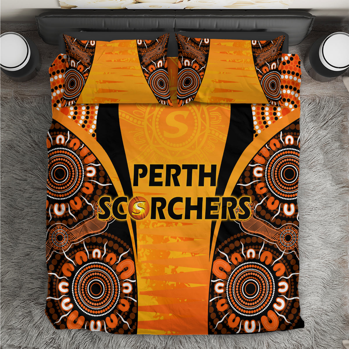 made-tough-scorchers-custom-bedding-set-champions-bbl13-aboriginal-version